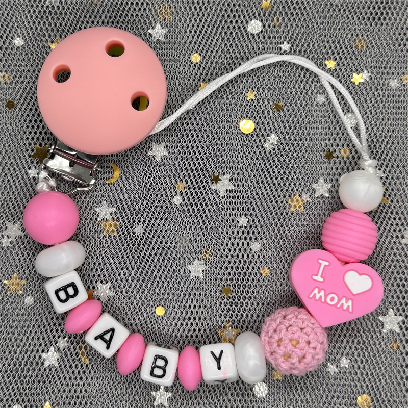 Baby Pacifier Clip - Custom Personalized Name Pacifier Clips BPA