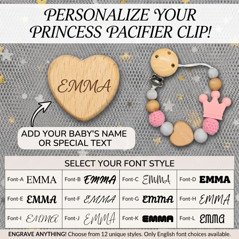 Personalized Baby Pacifier Cli - Baby Pacifier Clip avaliação e preço