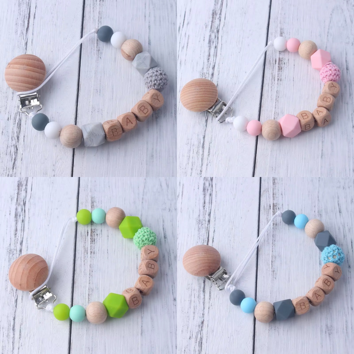 Baby Pacifier Clip with Wooden - Baby Pacifier Clip avaliação e preço
