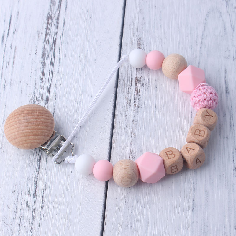 Baby Pacifier Clip with Wooden - Baby Pacifier Clip avaliação e preço