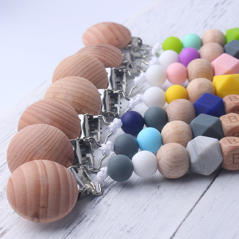 Baby Pacifier Clip with Wooden - Baby Pacifier Clip avaliação e preço