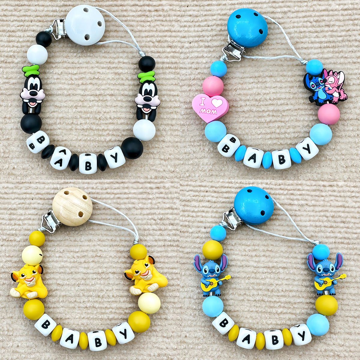 Customize Personalized Names L - Baby Pacifier Clip avaliação e preço