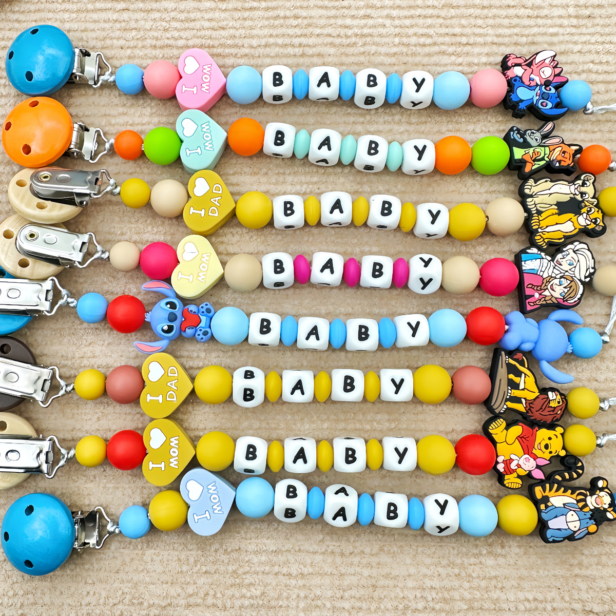 Customize Personalized Names L - Baby Pacifier Clip avaliação e preço
