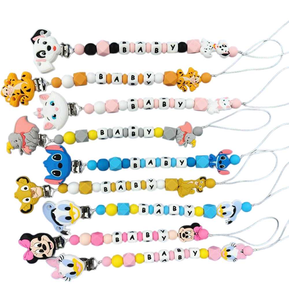 1PC Personalized name Baby Sil - Baby Pacifier Clip avaliação e preço