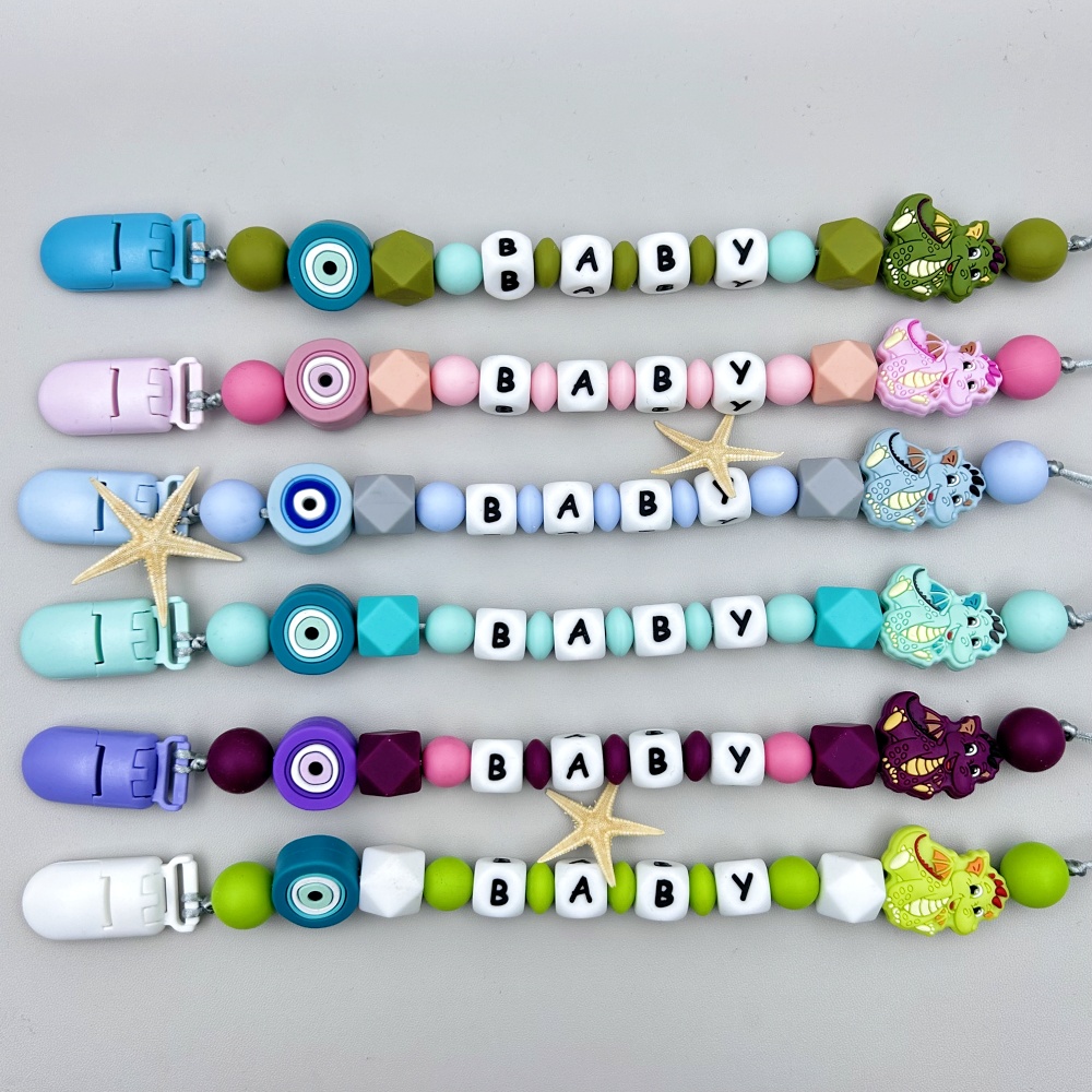 Custom English Russian Silicon - Baby Pacifier Clip avaliação e preço