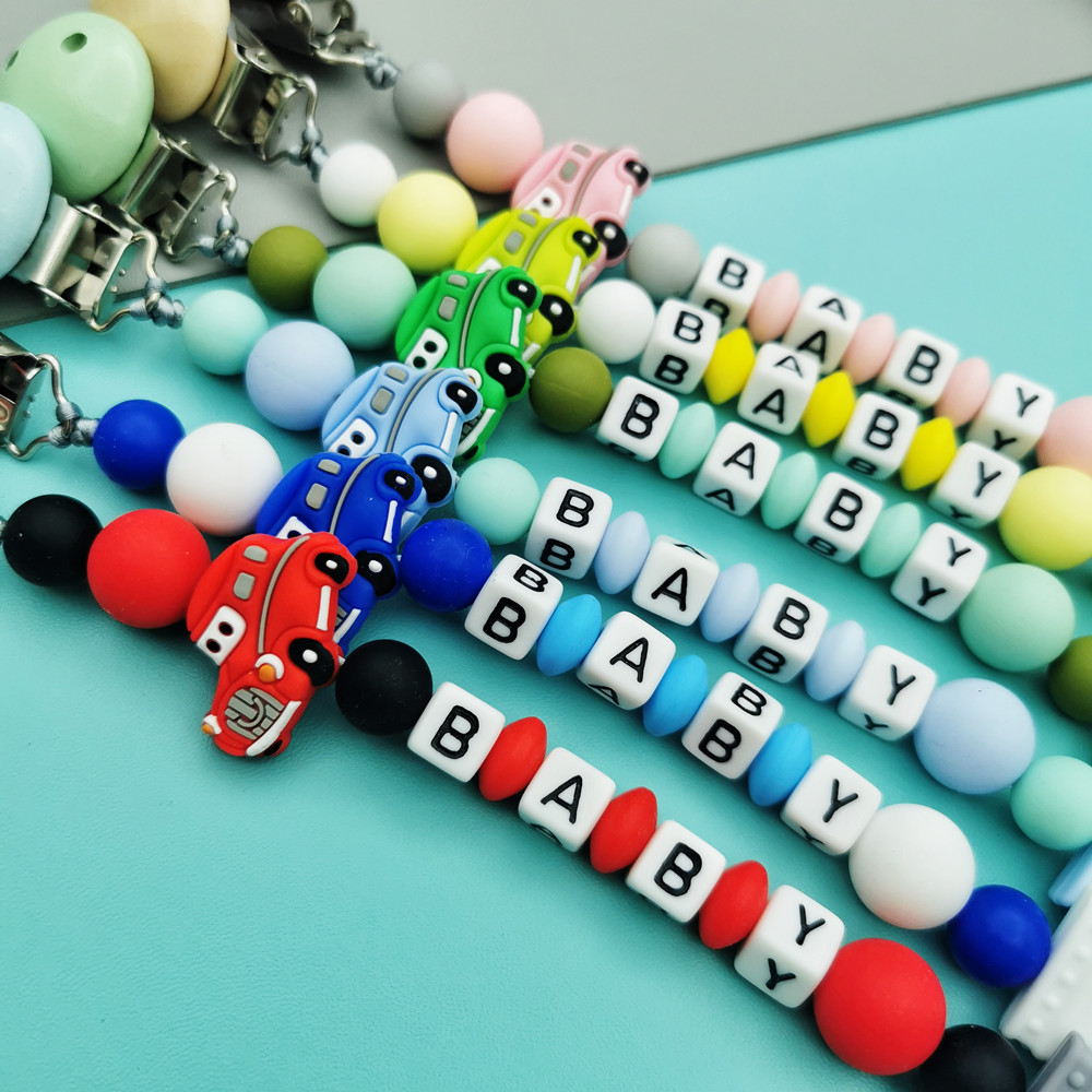 Custom English Russian Letter  - Baby Pacifier Clip avaliação e preço