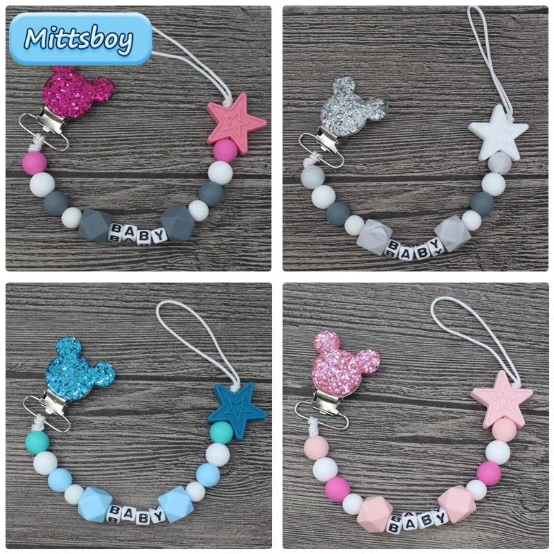 NEW Personalised Name Baby Tee - Baby Pacifier Clip avaliação e preço