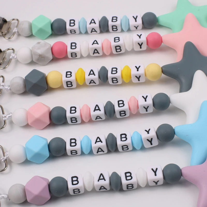 NEW Personalised Name Baby Tee - Baby Pacifier Clip avaliação e preço